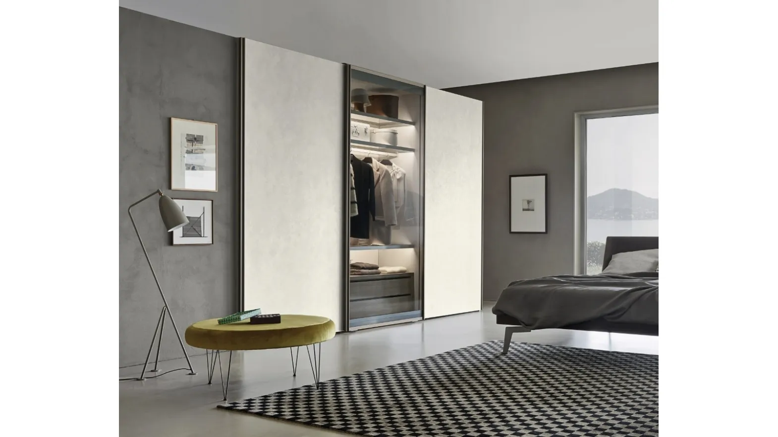 Sliding wardrobe Scrigno Materico by Sangiacomo.