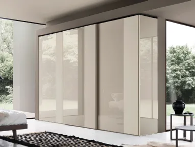 Synthesis Wardrobe with sliding glass doors by Sangiacomo.
