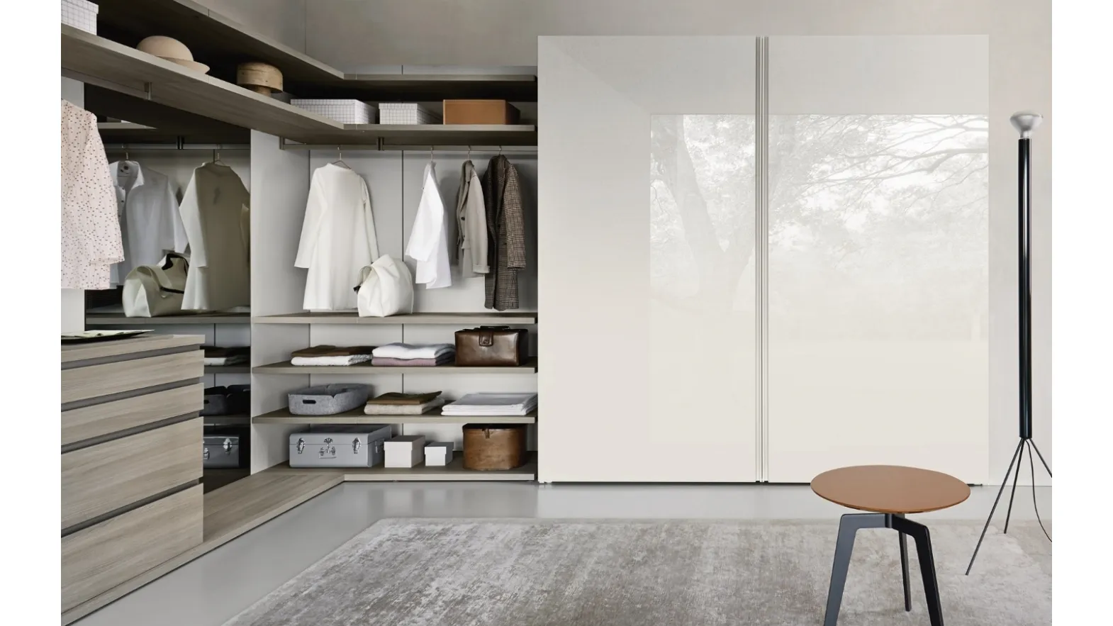 Sliding wardrobe Sinua by Sangiacomo
