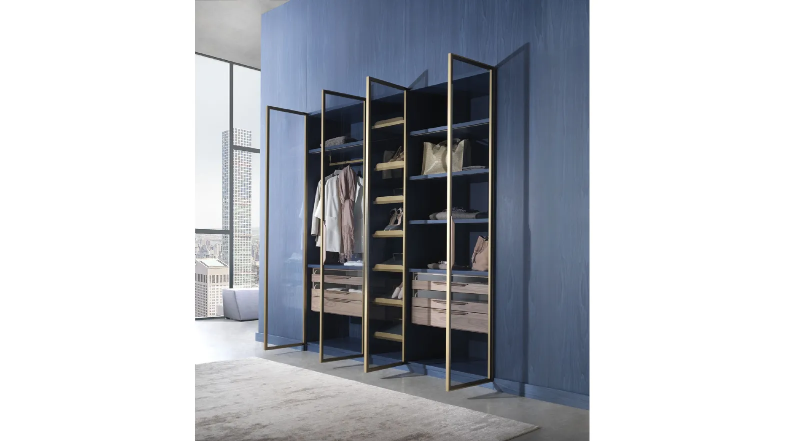 Special Project Blue Walk-in Closet by Arte Brotto