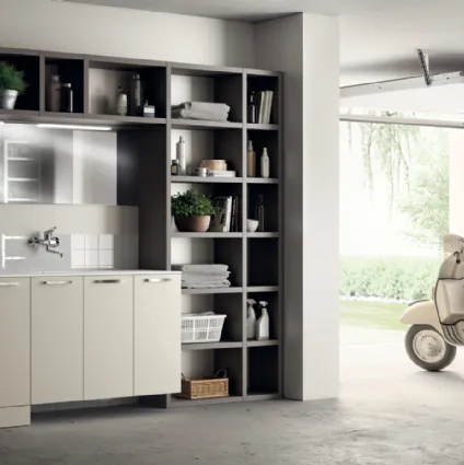Laundry Space Aquo Decorative Bathroom Cabinet in Seagull Gray by Scavolini Bathrooms