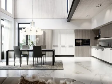 Classic corner kitchen Asolo 02 in lacquered and laminated finish by Arredo3.