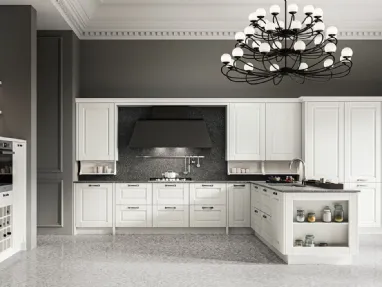 Classical kitchen with peninsula Asolo 04 by Arredo3