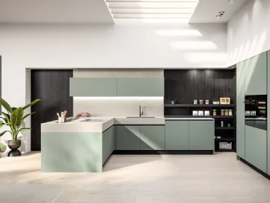 Modern Kitchen in Laminate with Cloe Peninsula by Arredo3