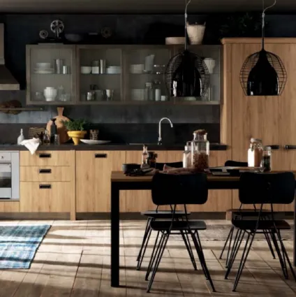 Modern kitchen with inline laminateDieselSocialKitchen02diScavolini
