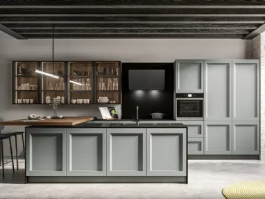 Modern Kitchen with Frida 02 Peninsula by Arredo3