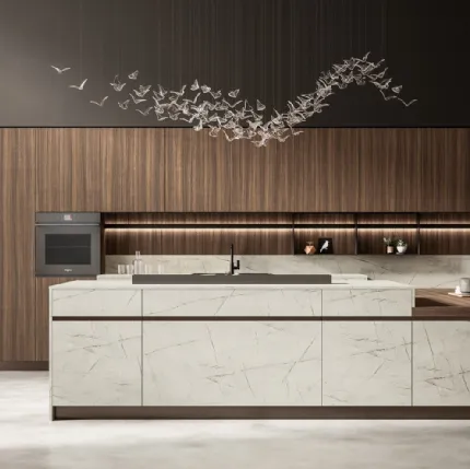 Modern Kitchen with Kalì 07 Island by Arredo3