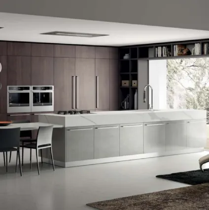 Modern kitchen with lacquered island Mood01 by Scavolini