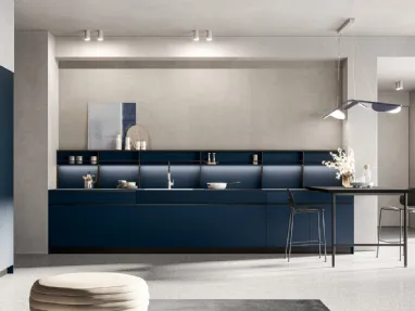 Linear modern kitchen Tratto_10 04 in HPL by Arredo3.