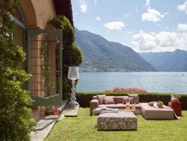 Sofa and outdoor Pouf by Kartell.