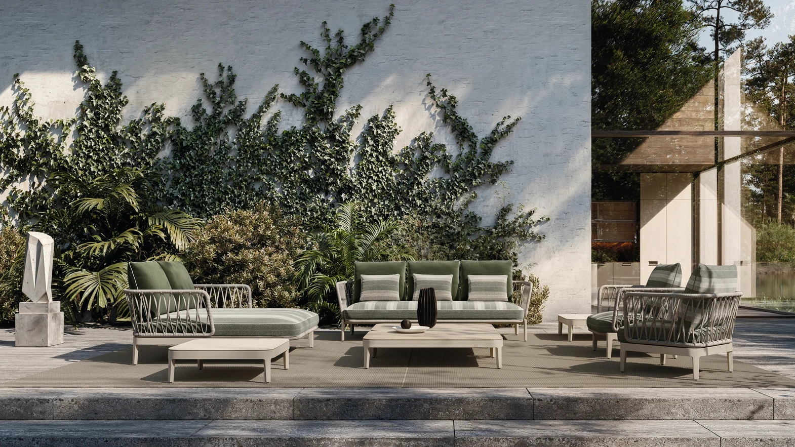 Chelsea outdoor aluminum furniture by Molteni & C